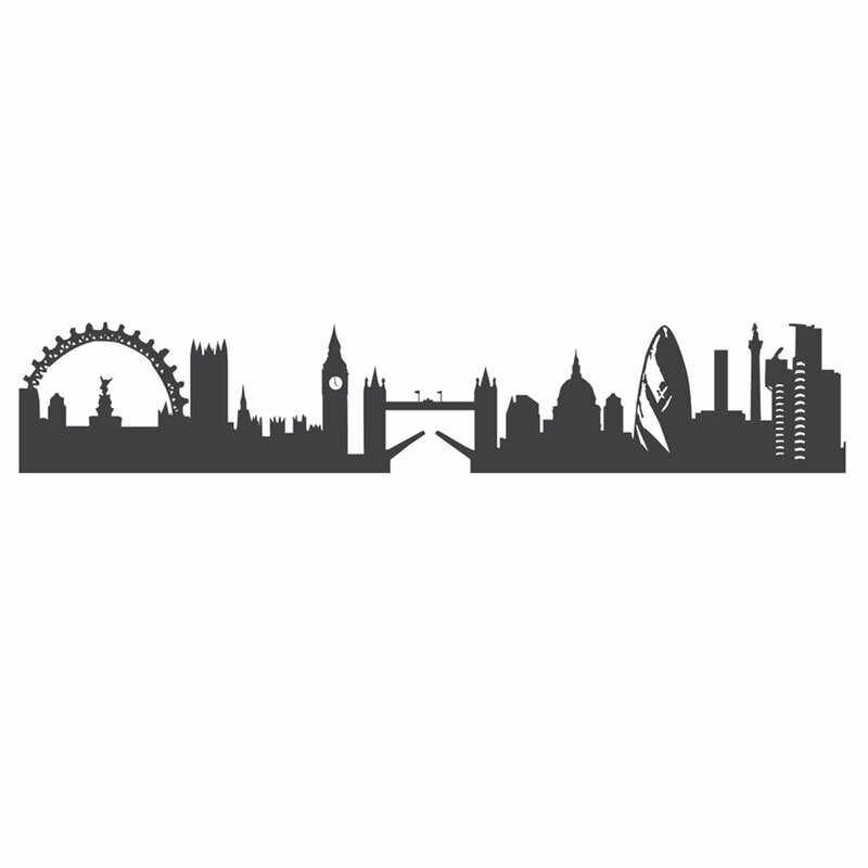 Autocolant de perete London Skyline, 15 x 60 cm