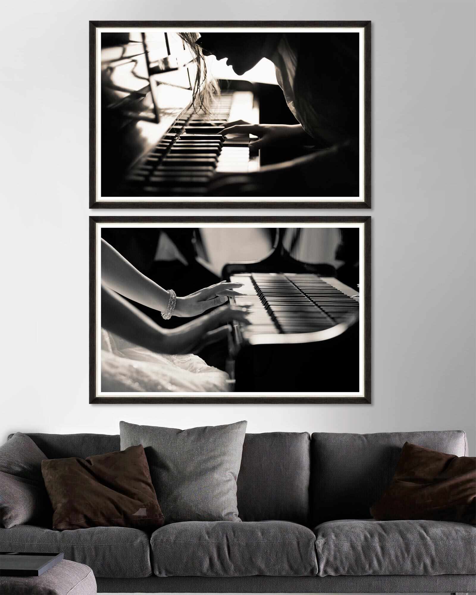 Tablou 2 piese Framed Art The Piano Player