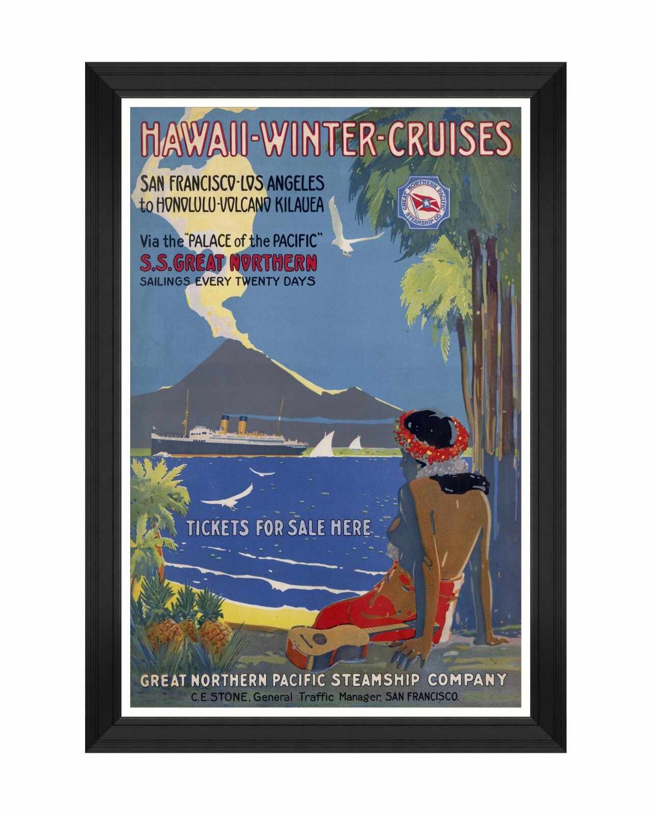 Tablou Framed Art Caribbean Travels - Hawaii Winter Cruises, 60 x 90 cm