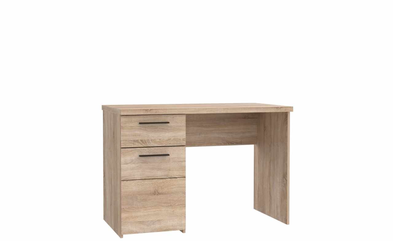 Masa de birou din pal, cu 1 sertar si 1 usa Combo Stejar Sonoma, L110xl60xH76,3 cm