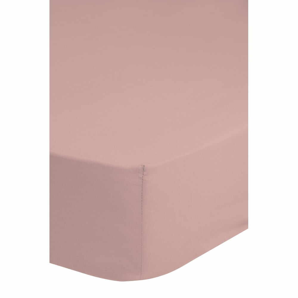 Cearșaf elastic din bumbac satinat HIP, 160 x 200 cm, roz