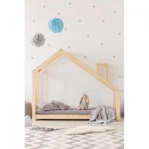 Cadru pat din lemn de pin, în formă de căsuță Adeko Mila DMS, 120 x 200 cm