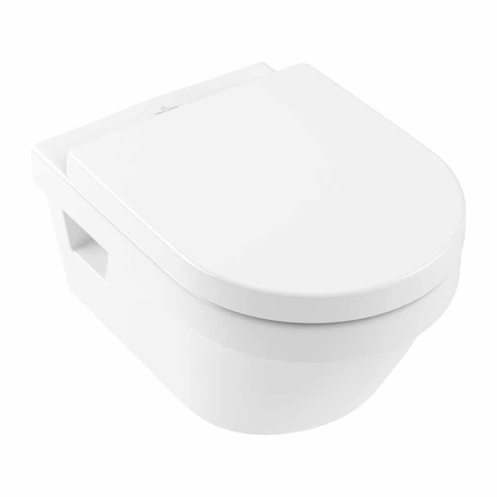 Set vas WC suspendat Villeroy&Boch Architectura rimless alb cu capac softclose