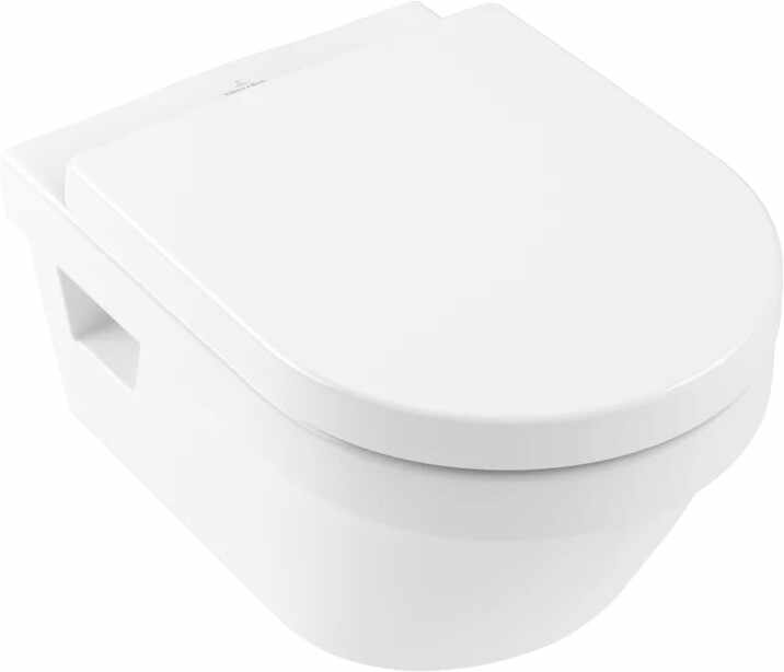Set vas WC suspendat Villeroy & Boch Omnia Architectura DirectFlush CeramicPlus cu capac inchidere lenta alb Alpin