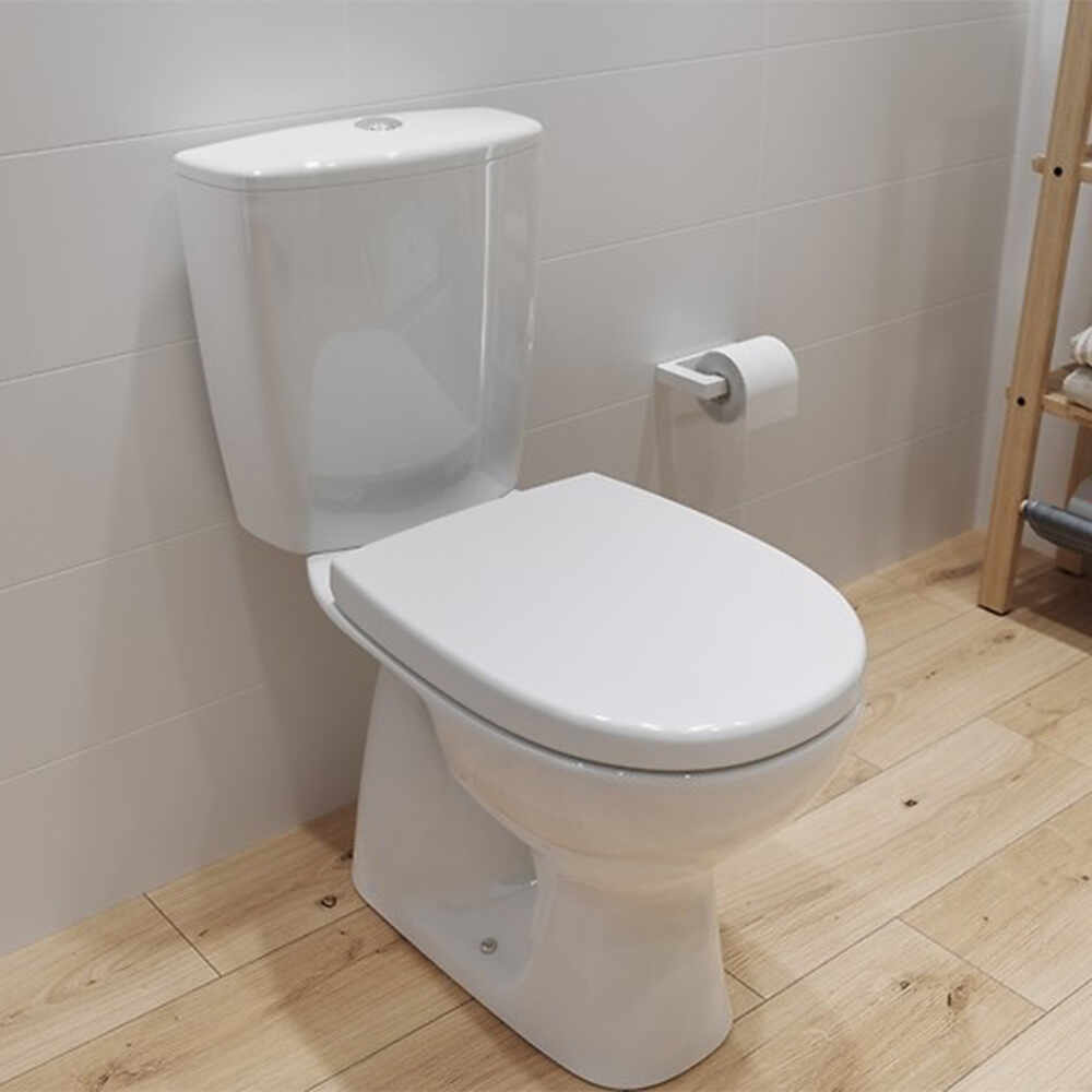 Set vas WC pe pardoseala 684 Cersanit Arteco rezervor 020 si capac softclose alb