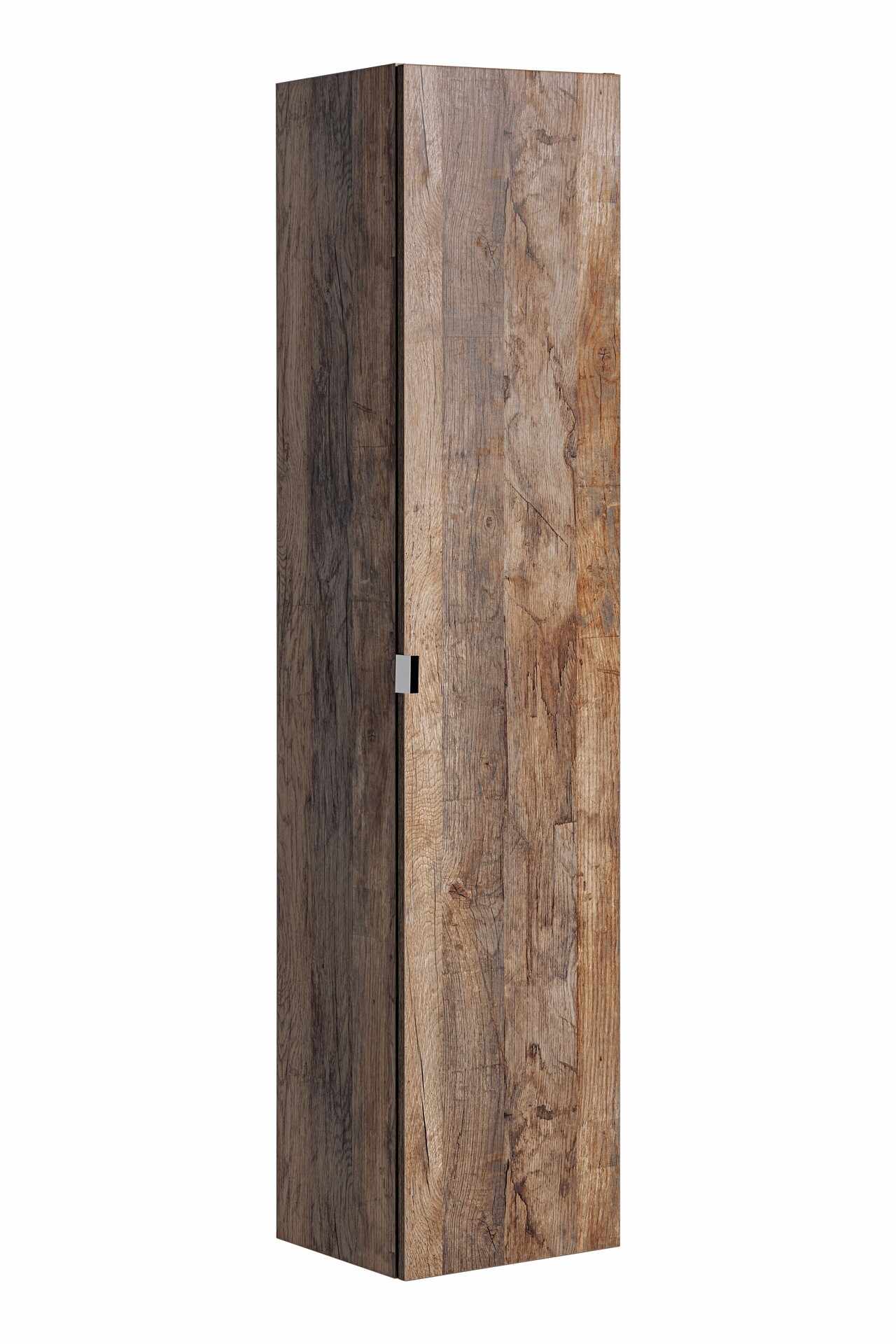 Dulap baie inalt suspendat, din pal, cu 1 usa, Santa Fe Stejar, l35xA33xH160 cm