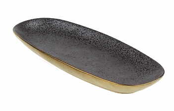 Platou oval Deko Senso Ceylon 25x11.5cm portelan negru