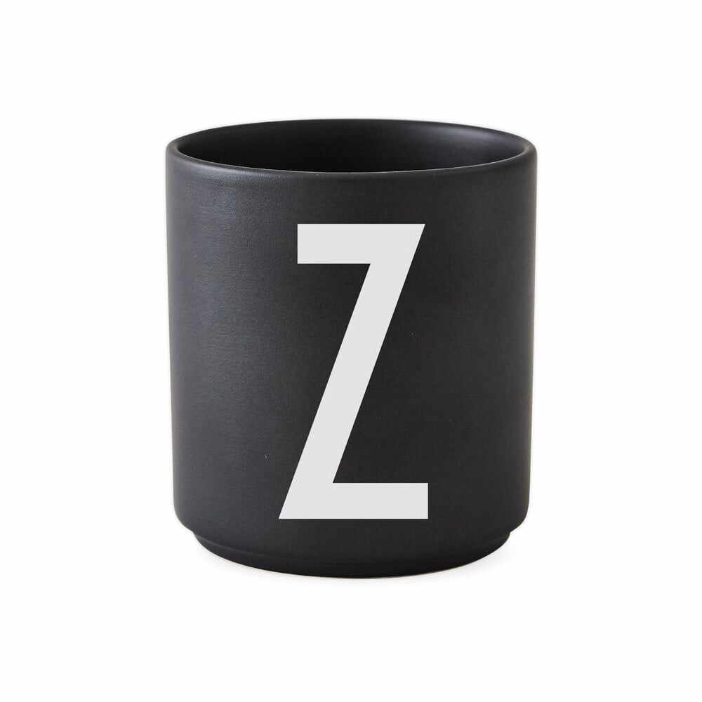 Cană din porțelan Design Letters Alphabet Z, 250 ml, negru