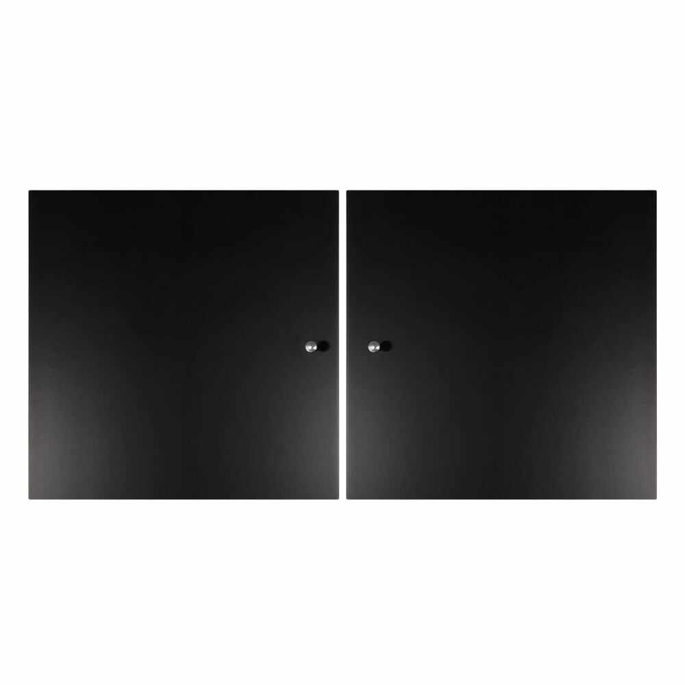 Ușă neagră pentru sistemul de rafturi modulare 2 buc 32x33 cm Mistral Kubus - Hammel Furniture
