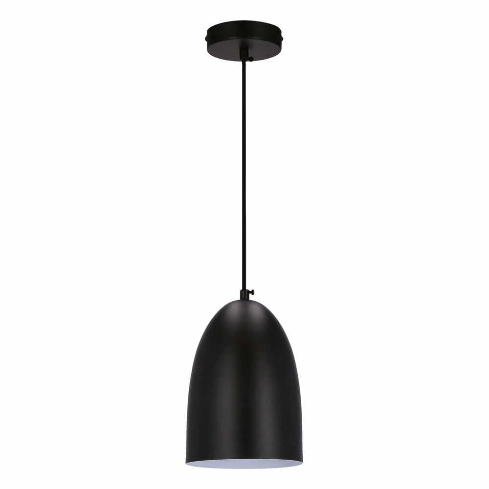 Lustră neagră cu abajur din metal ø 14 cm Icaro – Candellux Lighting