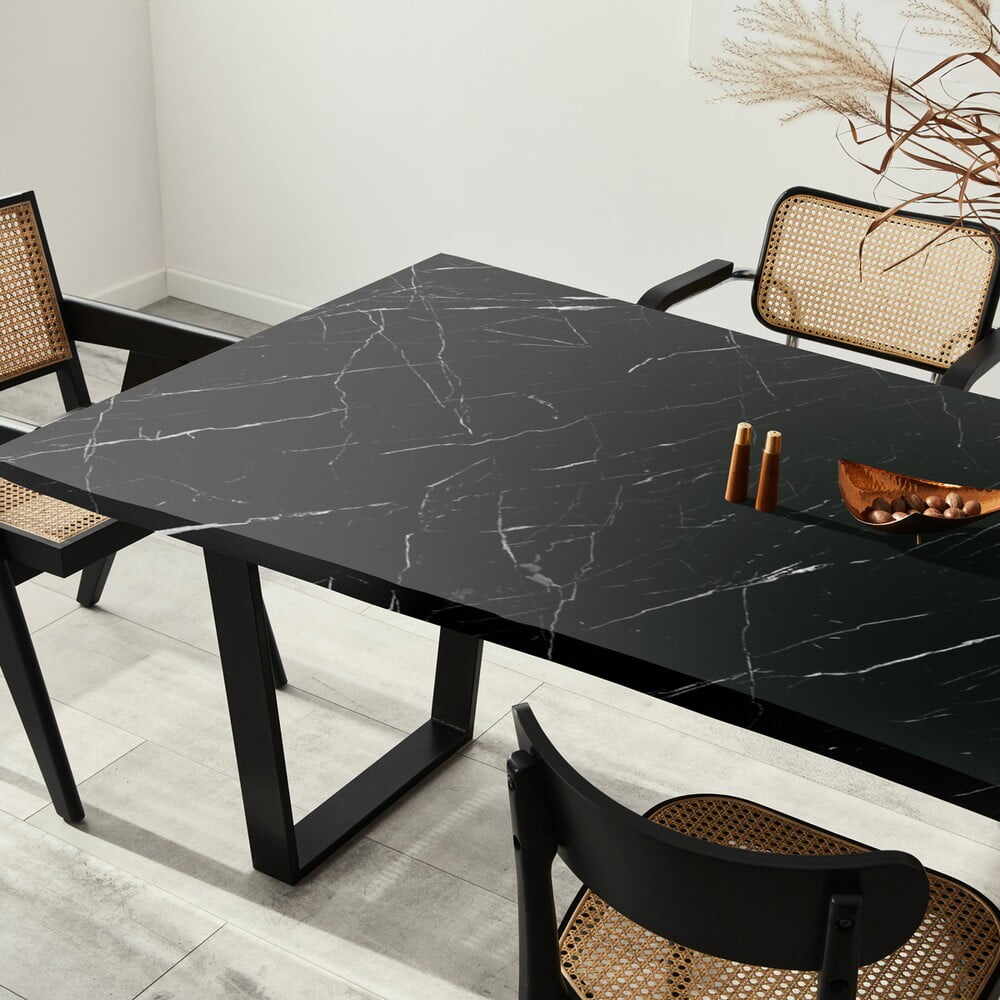 Autocolant pentru mobilier 200x60 cm Black and White Marble – Ambiance