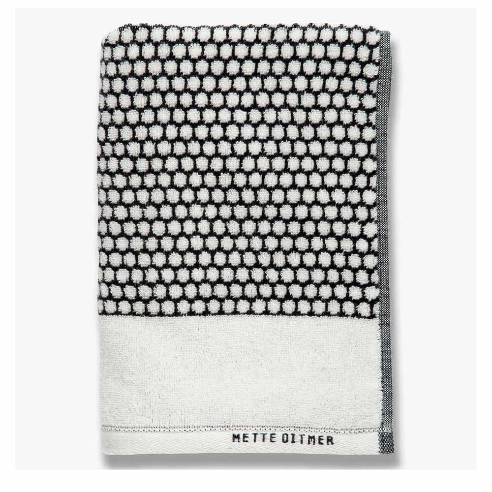 Prosop negru-alb din bumbac 50x100 cm Grid – Mette Ditmer Denmark