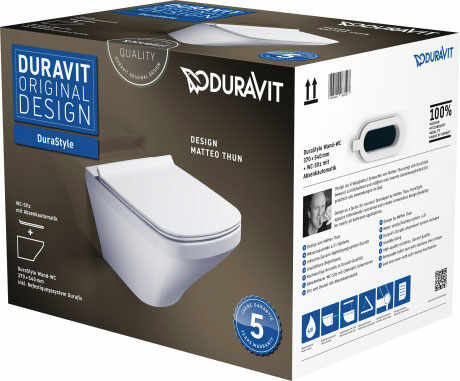 Set vas WC suspendat Duravit Durastyle 54cm si capac inchidere lenta