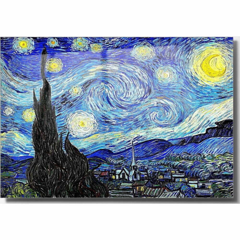 Tablou din sticlă 100x70 cm Vincent van Gogh – Wallity