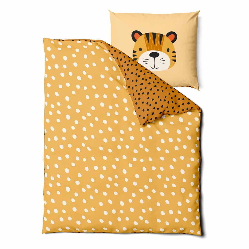 Lenjerie de pat pentru copii din bumbac pentru pătuț 90x130 cm Tiger – Bonami Selection