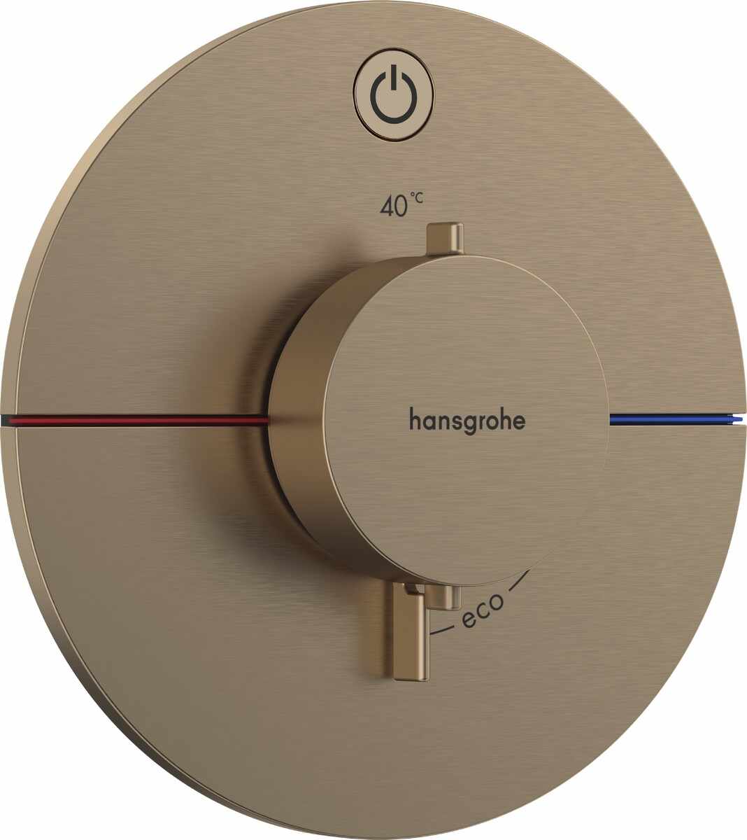 Baterie dus termostatata Hansgrohe ShowerSelect Comfort S On/Off cu montaj incastrat necesita corp ingropat bronz periat