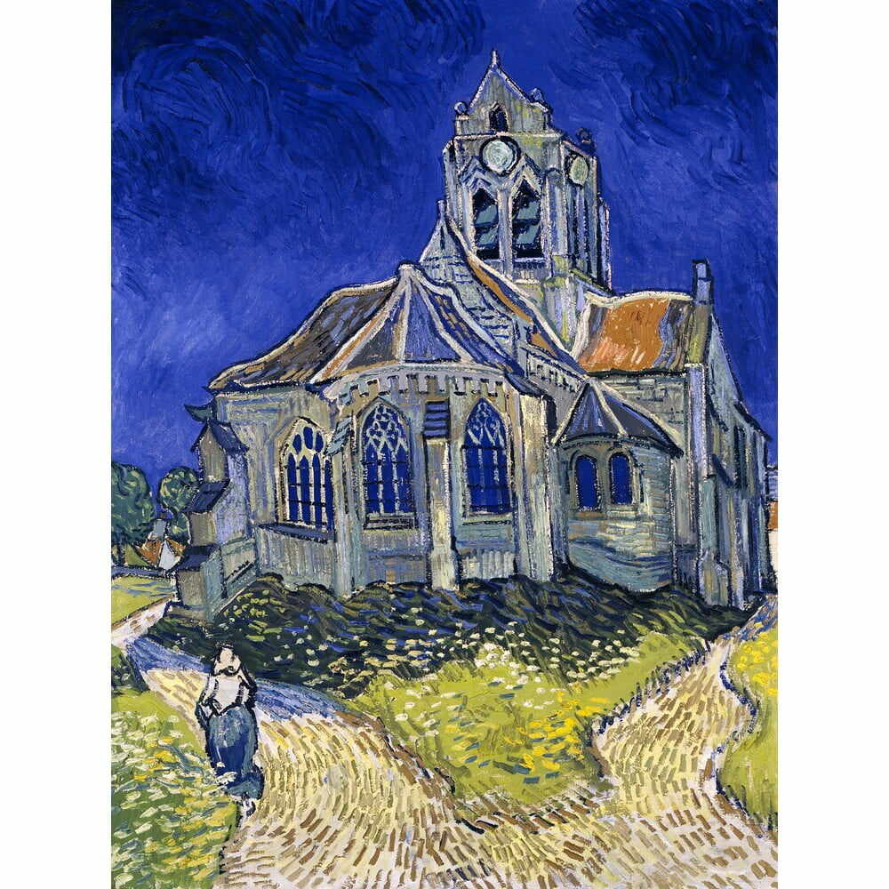 Tablou - reproducere 30x40 cm The Church at Auvers, Vincent van Gogh – Fedkolor