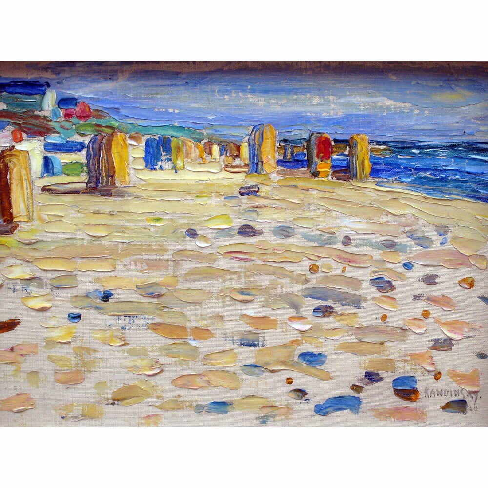 Tablou - reproducere 40x30 cm Holland - Beach Chairs, Wassily Kandinsky – Fedkolor