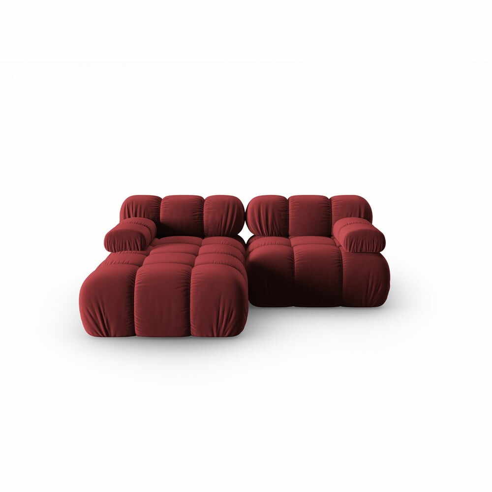 Canapea roșie cu tapițerie din catifea 191 cm Bellis – Micadoni Home
