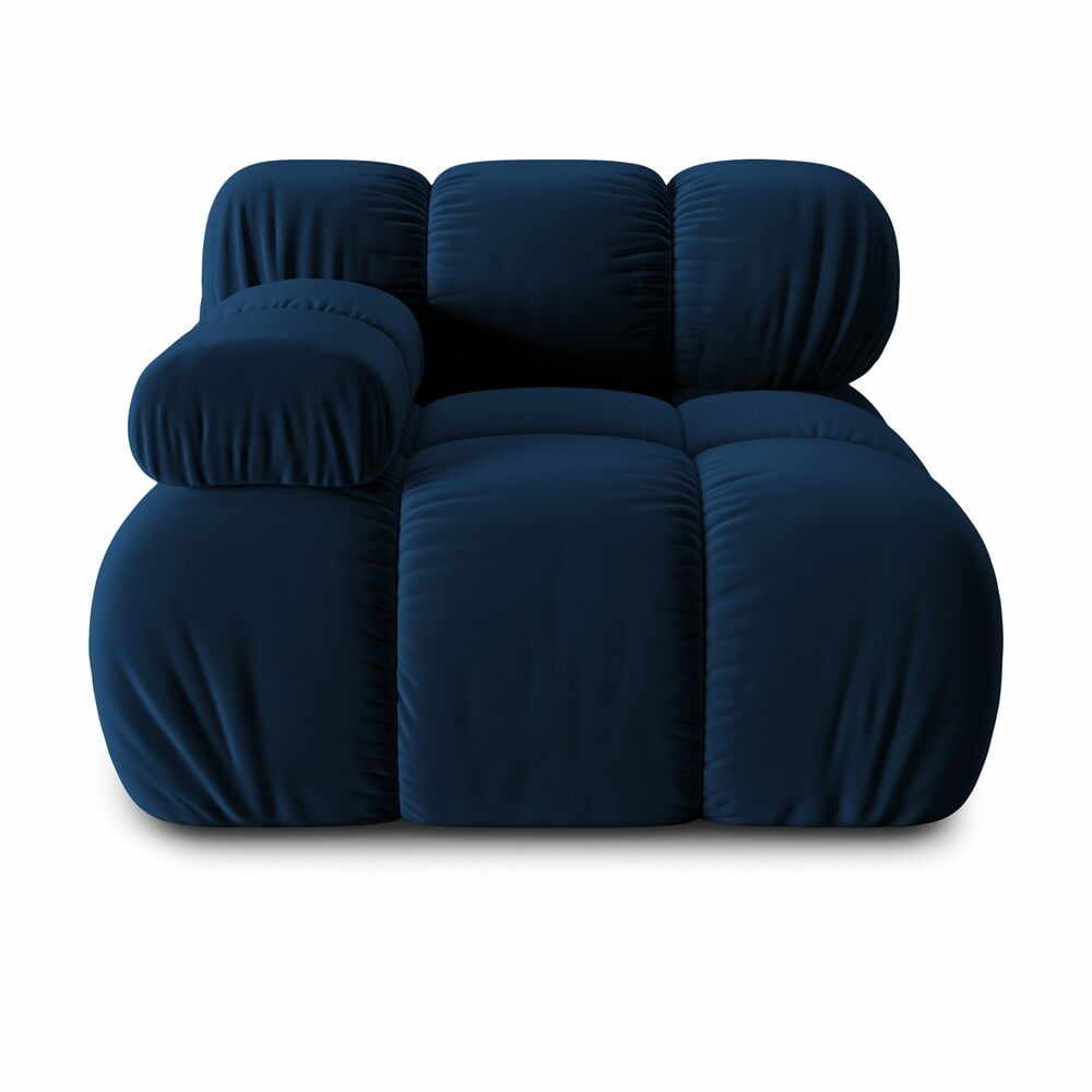 Modul pentru canapea albastru cu tapițerie din catifea (colț stânga) Bellis – Micadoni Home