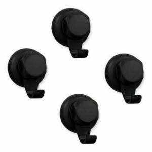 Set 7 cârlige autoadezive de perete Compactor Bestlock Black, ⌀ 7,1 cm, negru